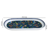 Lemon Tree HJ1007 Ceramic Fine Porcelain 9-Inch Oval Platter – Elegant Serving Tray for Snacks, Appetizers & Desserts  with High-Quality Decal Prints